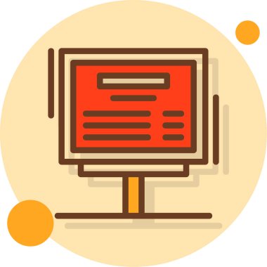 Billboard simgesi vektör illüstrasyonu