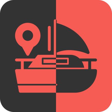 Bir gemi simgesinin vektör çizimi