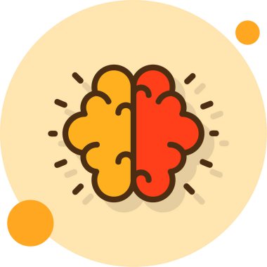 Beyin. Web simgesi basit illüstrasyon