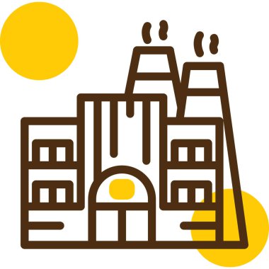 bina simgesi, vektör illüstrasyonu