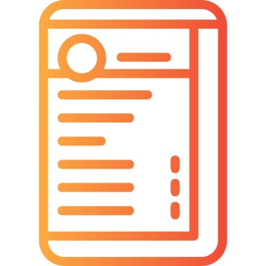 belge simgesi vektör illüstrasyonu