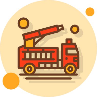 Yangın söndürücüsü. Web simgesi basit illüstrasyon