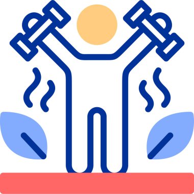 Man yoga simgesi, basit vektör illüstrasyonu