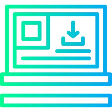 bilgisayar izleme simgesi, vektör illüstrasyonu