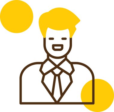 avatar erkek simgesi düz stil