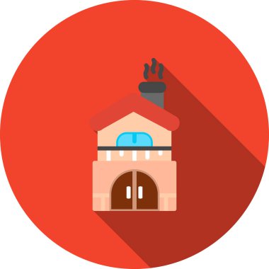 ev düz vektör simgesi