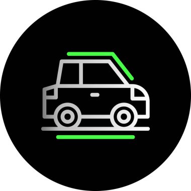 araba vektör simgesi çizimi soyut tasarım