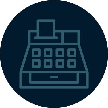 Modern ofis simgesinin vektör illüstrasyonu