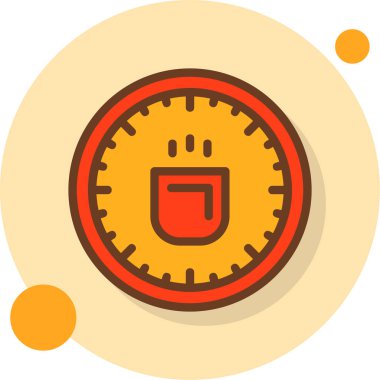 Bir saatin vektör illüstrasyonu