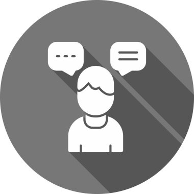 Konuşma yap. Web simgesi basit illüstrasyon