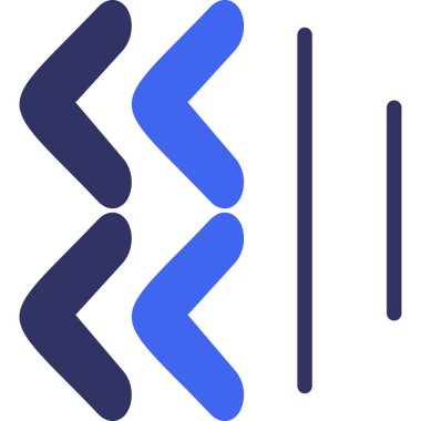 Okun ok yönü simgesi doldurulmuş dış çizgi biçiminde