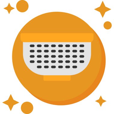 Mutfak fırınının düz simgesi..