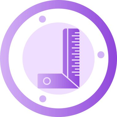 Bir cetvel simgesinin vektör illüstrasyonu