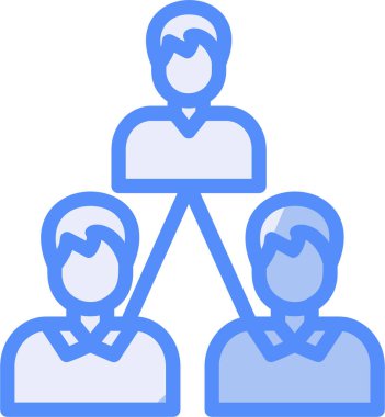 iş takımı takım çalışması simgesi - taslak biçimi