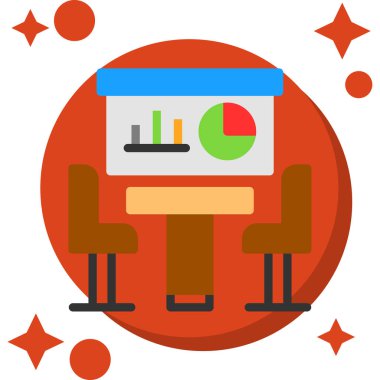 Ofis. Web simgesi basit illüstrasyon