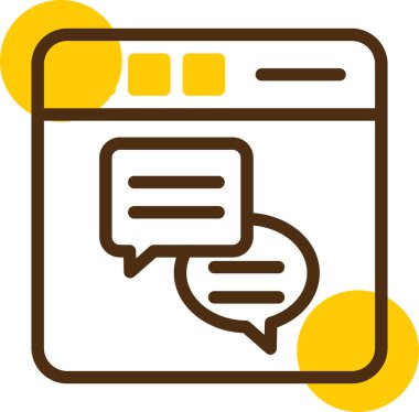 Sohbet simgesi, vektör çizimi