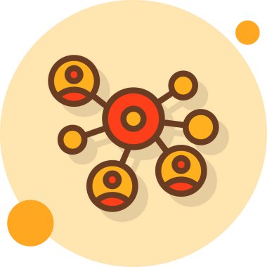 Bir molekülün vektör çizimi