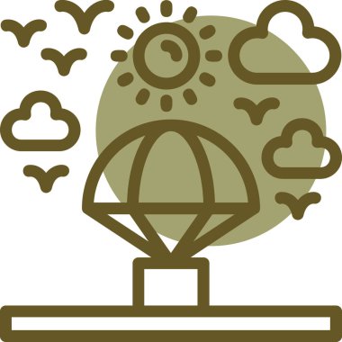 düz küre dünya ikonu