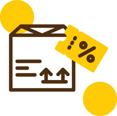 İndirim simgesi, vektör illüstrasyonu