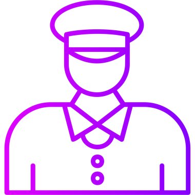 Asker. Web simgesi basit illüstrasyon