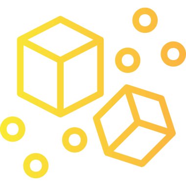 küp simge vektör çizim