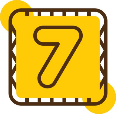 7 sayısının vektör illüstrasyonu