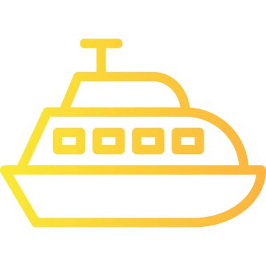 Gemi simgesi, vektör çizimi. gemi