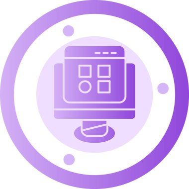 Modern bir tabletin vektör illüstrasyonu