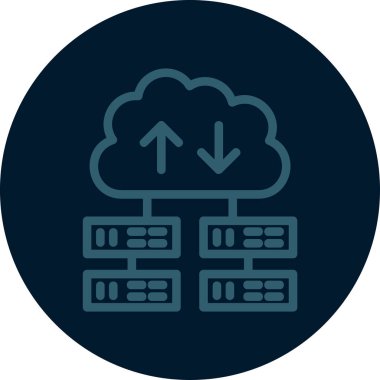 Bulut sunucusu izole edilmiş Vektör simgesi kolayca düzenleyebilir ya da değiştirebilir