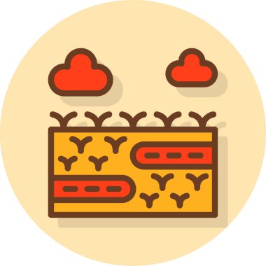 çiftlik simgesi, illüstrasyon, beyaz arkaplan üzerindeki vektör