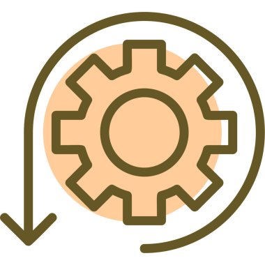 Bir dişli simgesini vektör çizim