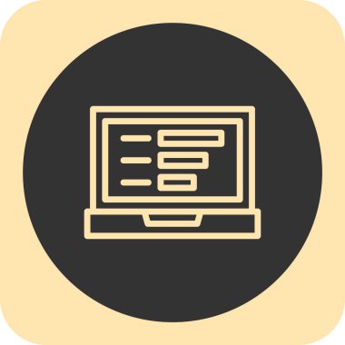 bilgisayar ekran simge vektör çizim