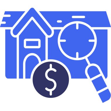 Gayrimenkul. Web simgesi basit illüstrasyon