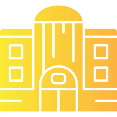 bina inşaat evi simgesi - taslak biçimi