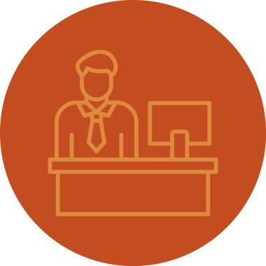 Ofis simgesinin vektör illüstrasyonu