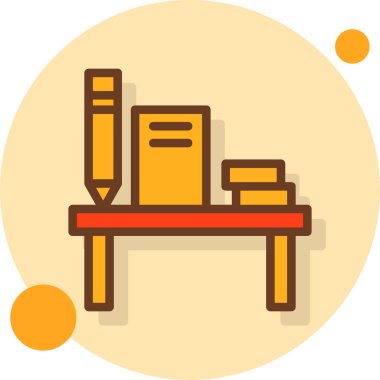 Masa. Web simgesi basit illüstrasyon