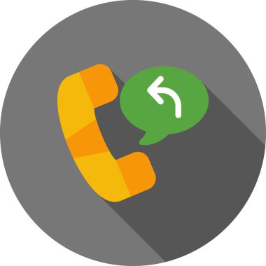 Çağrı merkezi düz yuvarlanmış vektör simgesi