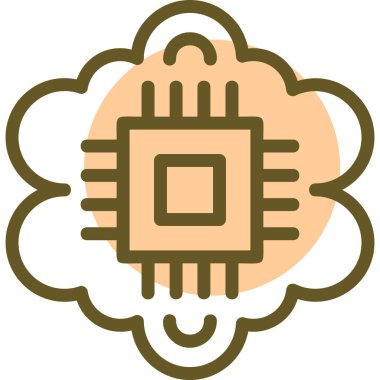 Bulut simgesi vektör illüstrasyonu