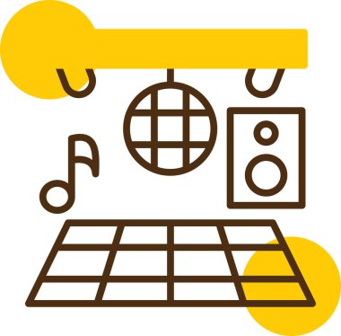 Müzik. Web simgesi basit illüstrasyon