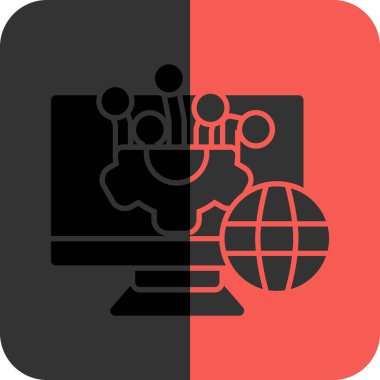 İnternet ağ simgesi, vektör illüstrasyonu