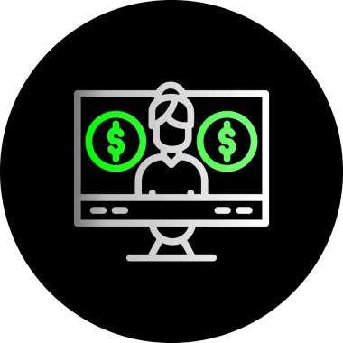 Dolar simgesi, vektör illüstrasyonu