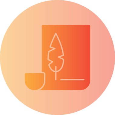 Bir kalem simgesinin vektör illüstrasyonu