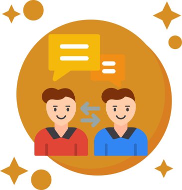 Sohbet sohbet simgesi düz biçimli