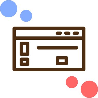 Tarayıcı. Web simgesi basit illüstrasyon