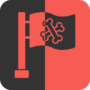 Soyut arkaplanda bayrak simgesi izole edildi