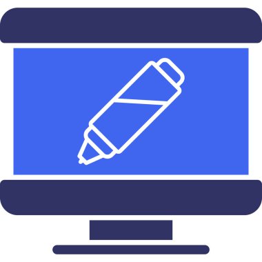 Kalem simgesi, vektör illüstrasyonu