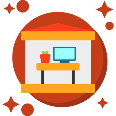 çevrimiçi alışveriş vektörü düz simgesi