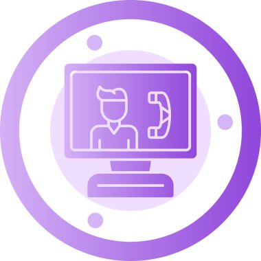 Bilgisayar. Web simgesi basit illüstrasyon