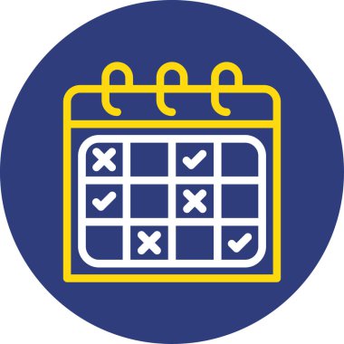 vektörel takvim düz simgesi