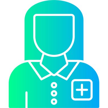 Doktor Avatar simgesi, vektör illüstrasyonu